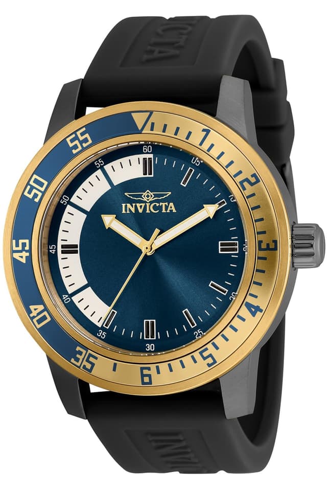 Invicta Men's Specialty 45mm Silicone Quartz Watch, Black (Model: 35779)