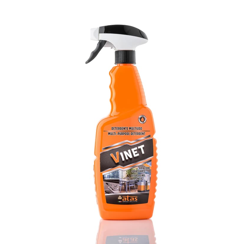 ATAS SPECIALITY VINET – Multisurface Cleaner Spray 750ml for Car, Home & Outdoor – for Plastic, Leather, Glass & Metal – No Residues – Water-Based, Biodegradable, Fresh Scent, Made in Italy