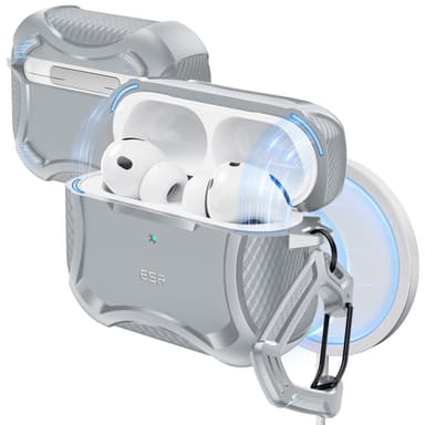 ESR for AirPods Pro 3 Case (2025), Compatible with Airpods Pro 3rd Generation Case (USB-C Cable), Magnetic Lid, MagSafe Ready, Powerful Drop Protection, Cyber Series, Gray