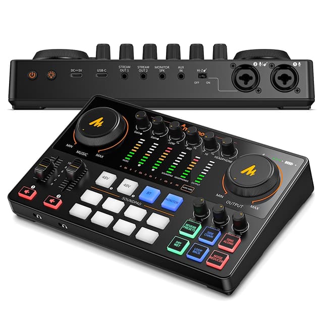 MAONO Podcast Equipment Bundle: Audio Interface mixer with Dual XLR Input for Podcast Streaming - MaonoCaster E2 Gen2