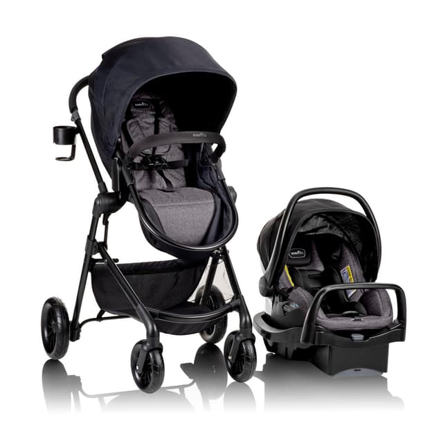 Evenflo Pivot Modular Travel System with LiteMax Preemie and Infant Car Seat (Casual Gray)