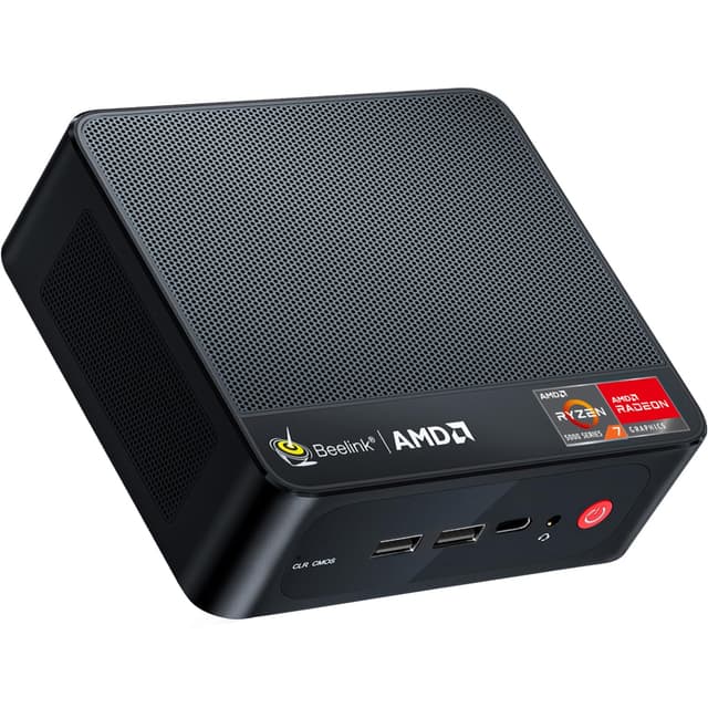 Beelink SER5 Mini PC,AMD Ryzen 5 5500U(up to 4.0 GHz,6C/12T),Mini Computer with 16GB DDR4/500GB M.2 PCle4.0 SSD,Support Triple Screen Display,WiFi6,BT5.4,Type-C,2.5Gbps LAN