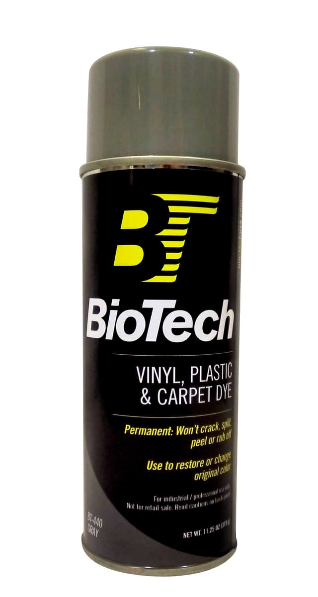 BioTech Vinyl, Plastic & Carpet Dye, Spray Paint, Carpet Dye, Plastic Dye, Vinyl Dye, Aerosol Spray (Gray)