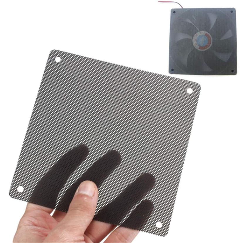120mm Pc Dust Filter Fan Filter Black PVC Dustproof Case Cover Computer Mesh (10 PCS)