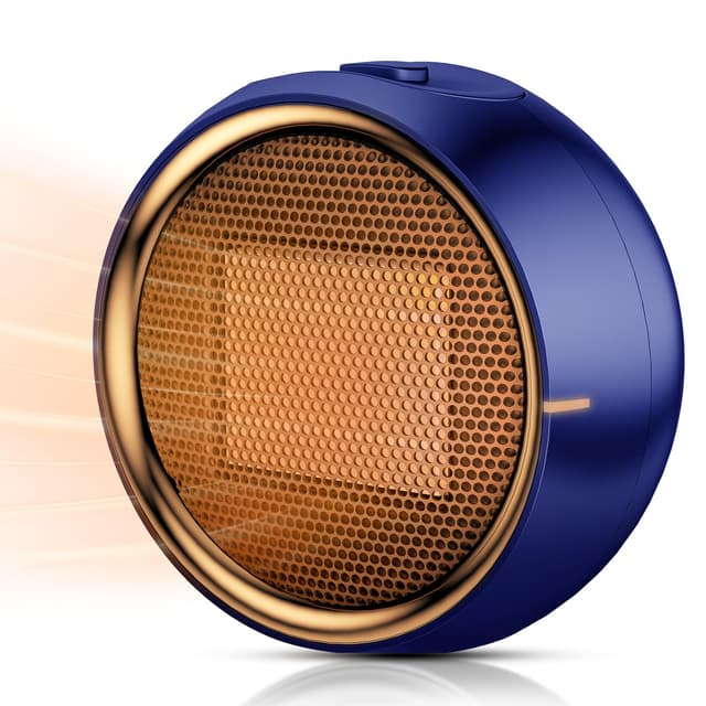 ASNUG Space Heater, Portable Electric PTC Ceramic Heaters for Indoor Use, 2S Efficient Heating, Tip-Over & Overheat Protection, Quiet Small Mini Desk Heater for Bathroom Home Office Bedroom