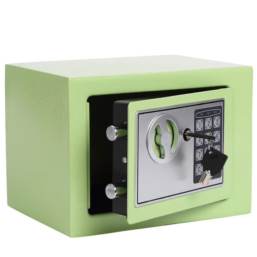Yuanshikj Electronic Deluxe Digital Security Safe Box Key Keypad Lock Home Office Hotel Business Jewelry Gun Cash Use Storage money (LIGHT GREEN)