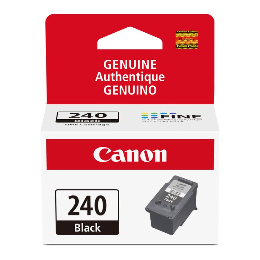 Canon PG-240 Genuine Black Ink Cartridge, Compatible with MG2120/3120/4120, MX512/432/472/372/392/522/532/452, MG2220/3220/4220/3520/3620, TS5120