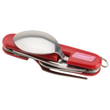 Coleman Camping Utensil Set Stainless Steel 4-in-1 Tool: Fork Knife Spoon & Bottle Opener for Outdoor Meals Ideal for Camping Backpacking Tailgating & Adventures