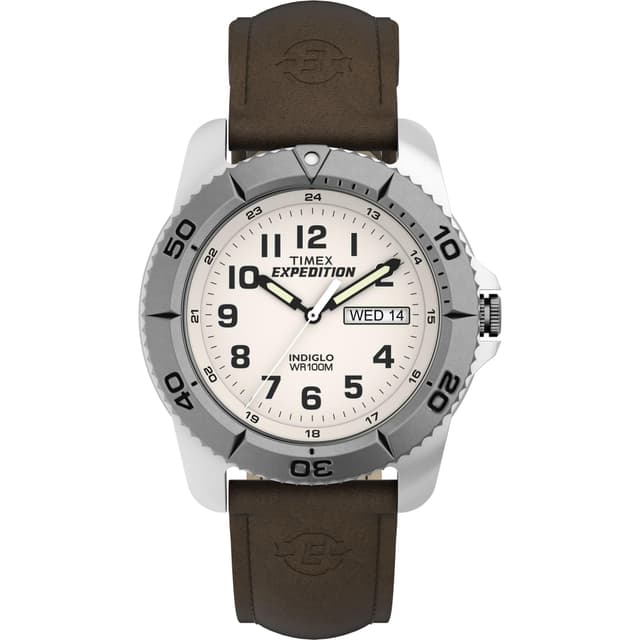 Timex Men's T46681 Expedition Traditional Brown Leather Strap Watch