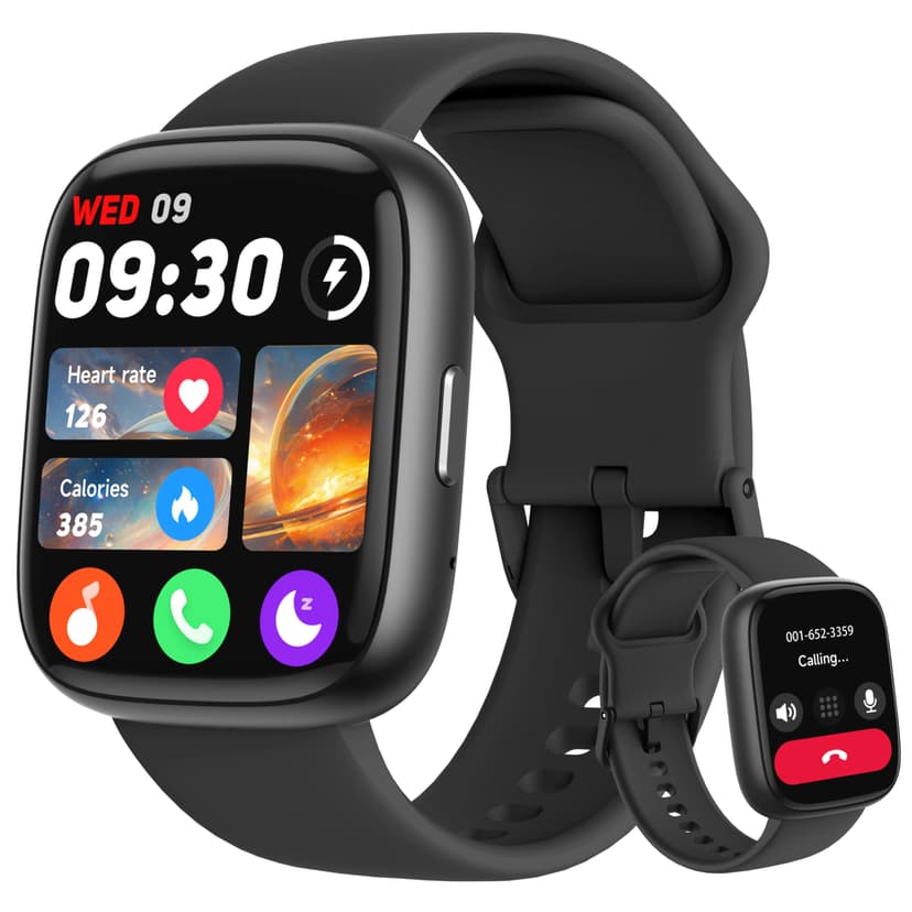 LODIMEKE Smart Watch, Alexa Built-in, Answer/Make Calls 44mm Smartwatch Women Men, 1.83" Sports Watch IP68 Waterproof, Heart Rate SpO2 Sleep Stress Monitor, Step Counter Watch for Android & iOS Phone