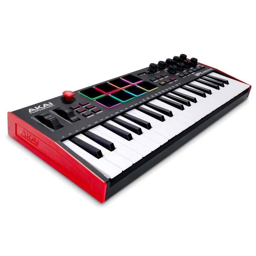 Akai Professional MPK Mini Plus - USB MIDI Keyboard Controller with 37 Mini Keys, 8 MPC Pads, Sequencer, MIDI/CV/Gate I/O, Music Production Software and Native Instruments Sound Package