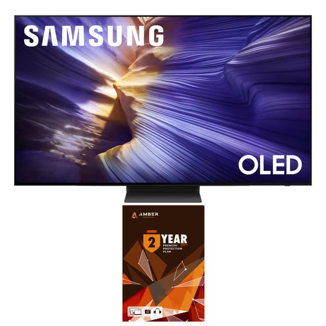 Samsung QN77S90FAFXZA 77 Inch 4K OLED Smart TV with Dolby Atmos and 2 Year Amber Protection Plan (2025)