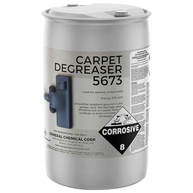 CarpetGeneral Professional Carpet Degreaser - Heavy Duty Spot Cleaning Liquid - Ultimate Clean Product for Carpet, Car Upholstery, Stain Removal - Superior Cleaning for Spotless Rug, 55 Gallon Drum