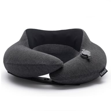 Keemall Inflatable Neck Pillow, Premium Travel Neck Pillow for Airplane Headrest Sleep - 3rd Generation, Double Comfort Plane Pillow for Long Flight