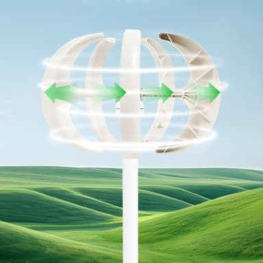HinLIaDa Wind Turbine Generators Kit, 12V 600W Lantern Wind Turbine Generator, 5-Blade Vertical Axis Wind Turbine Generator with Controller, Suit for Home, Camping & Boat Use