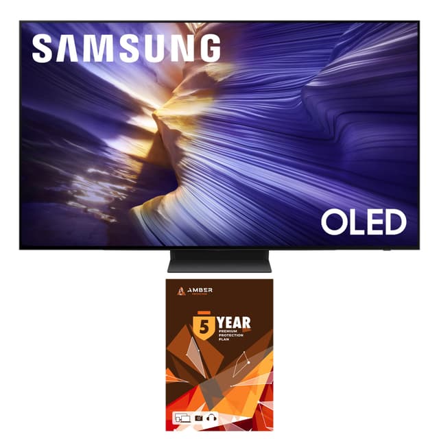 Samsung QN77S90FAFXZA 77 Inch 4K OLED Smart TV with Dolby Atmos and 5 Year Amber Protection Plan (2025)