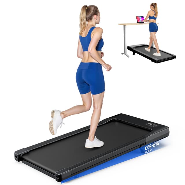 SupeRun Walking Pad with Incline, Under Desk Treadmill, 3 in 1 Portable Treadmills for Home with Remote Control LED Display, 2.5 HP Quiet Mini Treadmill for Office Home Use, 300 Lbs Capacity