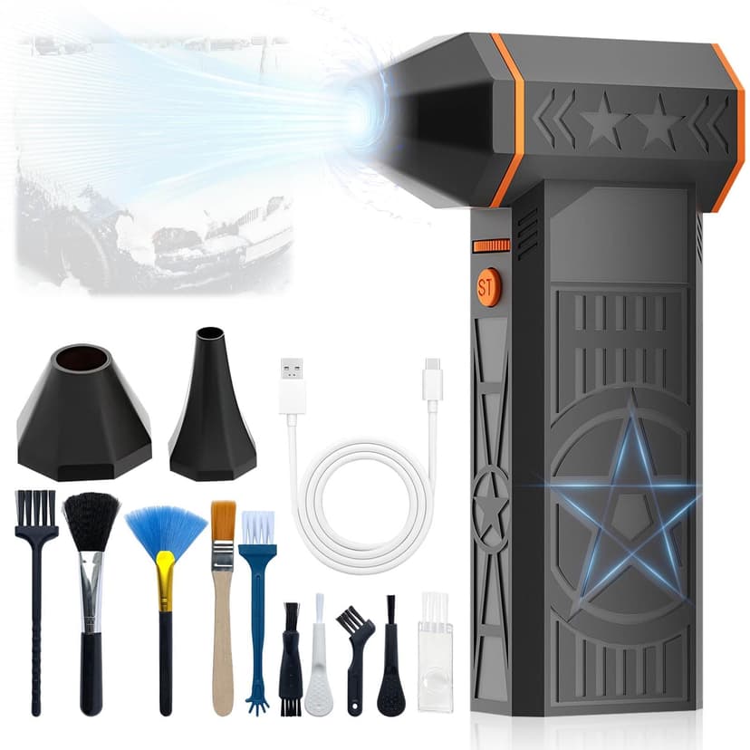 Snow Whiz Turbo Blower,130,000RPM Mini Turbo Snow Blower,Snowwhiz Turbo Blower Handheld,Turbo Breeze Electric Blower,Air Duster Cordless Cleaner for Car Windshield Winter Snow Cleaning