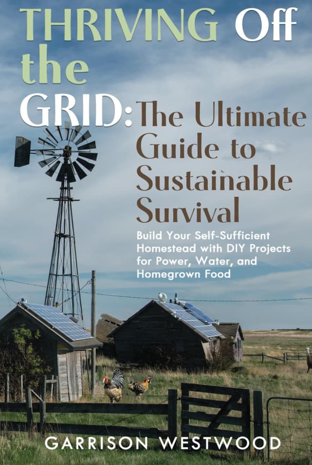 THRIVING OFF THE GRID: THE ULTIMATE GUIDE TO SUSTAINABLE SURVIVAL: BUILD YOUR SELF-SUFFICIENT HOMESTEAD WITH DIY PROJECTS FOR POWER, WATER, AND HOMEGROWN FOOD”