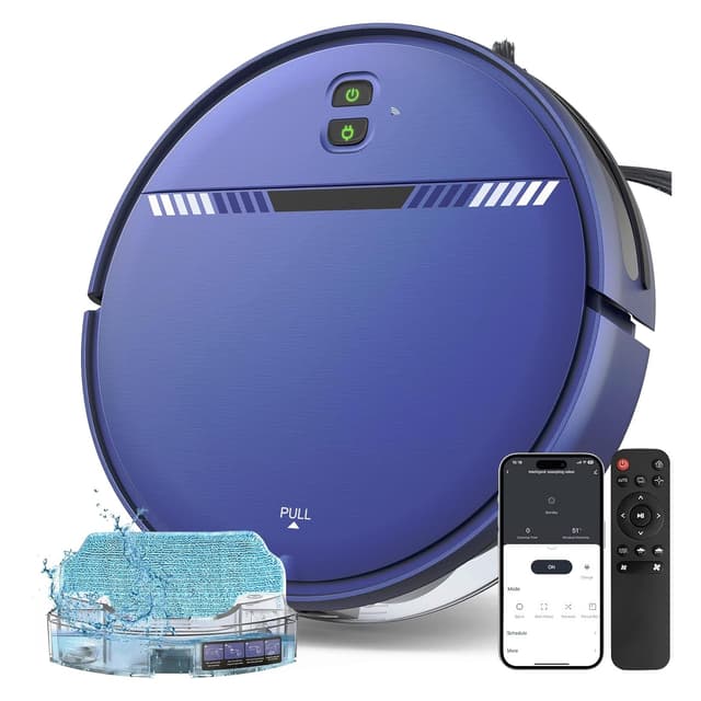XIEBro Life Robot Vacuum, Vacuum and Mop Robot 2 in 1, Vacuum Mop Robot with Schedule, Water Tank and Dustbin, Slim, Self-Charging, Ideal for Pet Hair, Hard Floor, Carpet