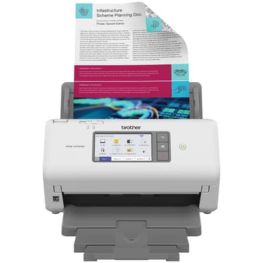 Brother ADS-4700W Professional Desktop Scanner with Fast Scan Speeds, Duplex, Wireless, and Large Touchscreen, White