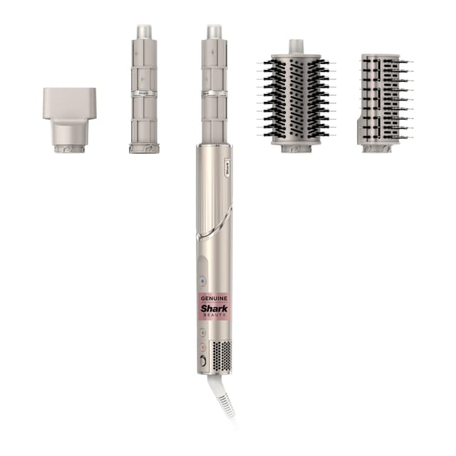 Shark FlexStyle Air Styling & Drying System, Powerful Hair Dryer Brush & Multi-Styler with Auto-Wrap Curlers, Paddle Brush, Oval Brush, Concentrator Attachment, Stone, HD430