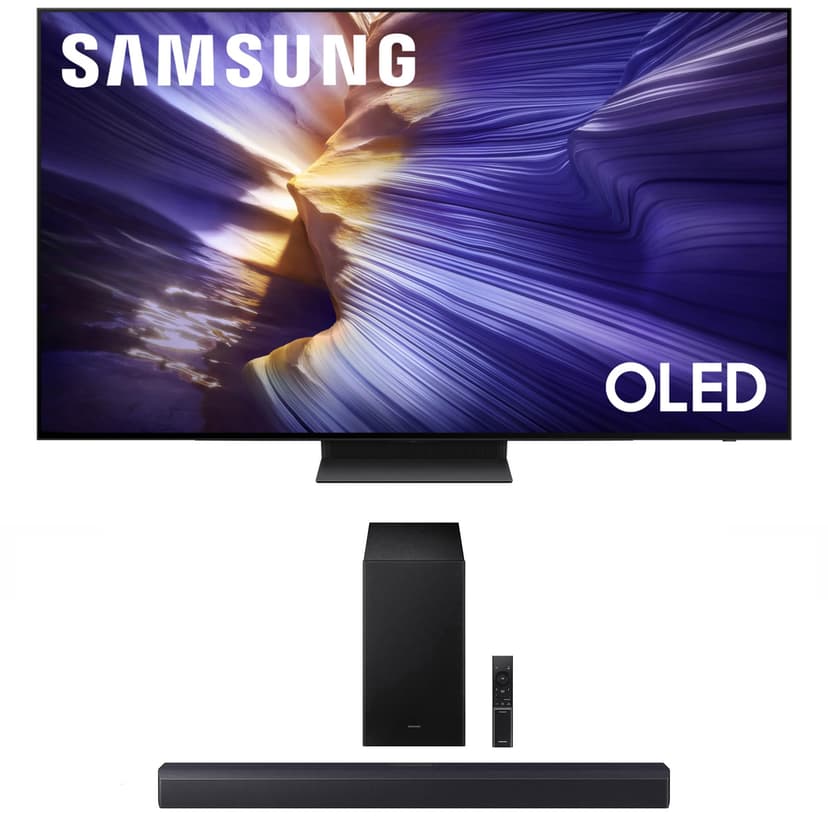Samsung QN48S90FAEXZA 48 Inch 4K OLED Smart TV with a HW-B550F B-Series Soundbar 2.1 Ch and Subwoofer (2025)