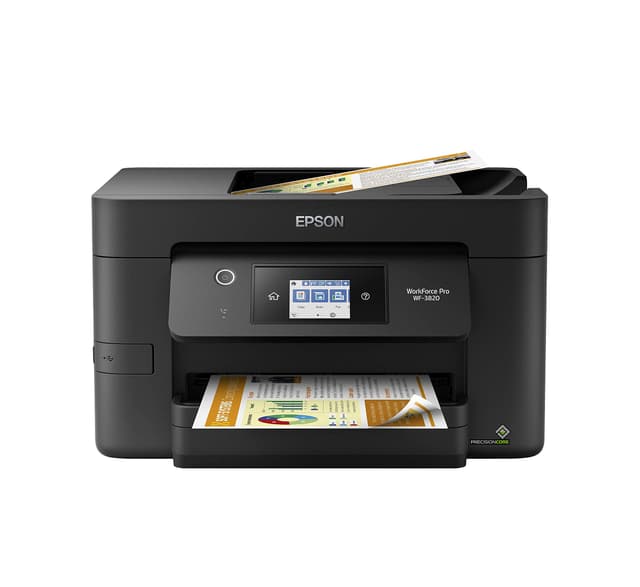 Epson WorkForce Pro WF-3820 Wireless All-in-One Printer, Auto 2-sided Printing 35-page ADF, 250-sheet Paper Tray and 2.7" Color Touchscreen, Works with Alexa