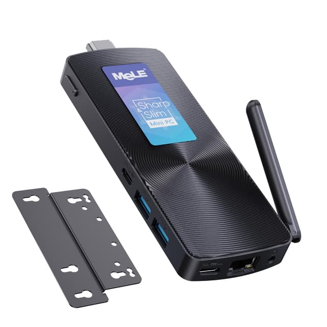 MeLE Fanless Mini PC Stick PCG02, N100 Compute Stick with Windows 11 Pro, 8GB 128GB Micro Desktop Computer, Full Functional USB-C, Gigabit Ethernet BT5.1 on Business Office Industrial IoT Home