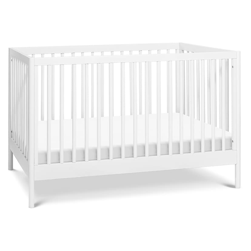 Davinci Birdie 3-in-1 Convertible Baby Crib with Wooden Toddler Bed and Daybed Conversion - Durable, Easy to Assemble & GREENGUARD Gold Certified - 4 Adjustable Mattress Heights - White