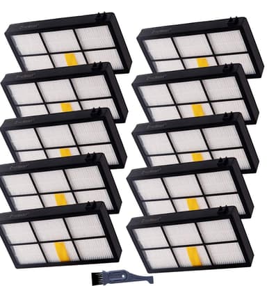 I clean 10pcs Replacement iRobot Roomba Hepa Filter, Parts Fit for Roomba 980 960 880 860 870 890 Robotic Vacuum 800&900 Series, with A Free Cleaning Brush…