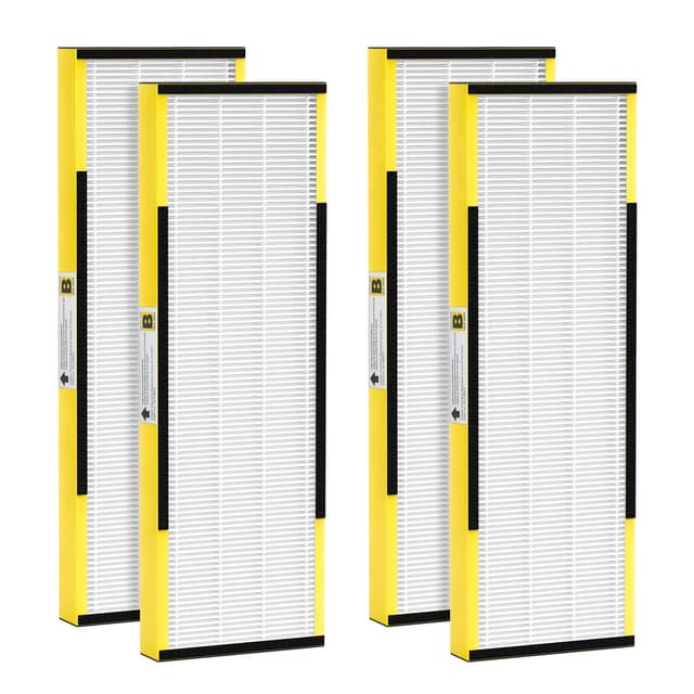 4 Pack HEPA only, FLT4825 True HEPA Filter B Replacement, Compatible with Guardian Air Purifier AC4825 AC4300 AC4800 AC4900 AC4850