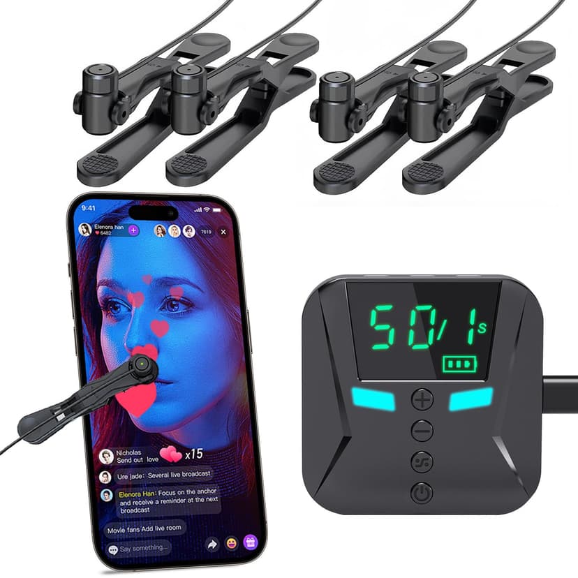 X2PRO Smartphone Auto Clicker: 150 Adjustable Speeds | Built-in Battery | Expandable to 9 clicking Tips | Random Speed Mode | for TikTok Live Likes, Mobile Gaming (4 Clicking Tip)
