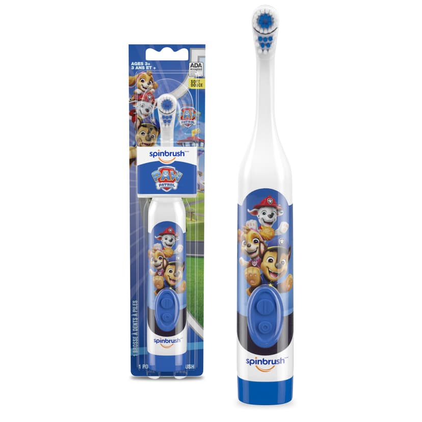 Spinbrush PAW Patrol Kid’s Electric Battery Toothbrush, Soft, 1 ct, Character May Vary