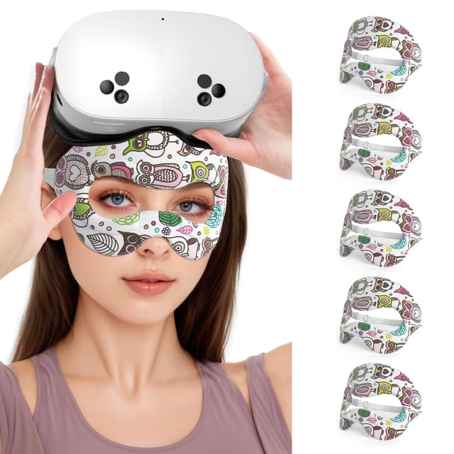 X-super Home VR Eye Mask Cover Breathable Sweat Band Designed Adjustable Sizes HMD Padding for Use VR Workouts with Virtual Reality Headsets Oculus Quest 2 Go HTC Vive PS VR Gear VR (3pcs)