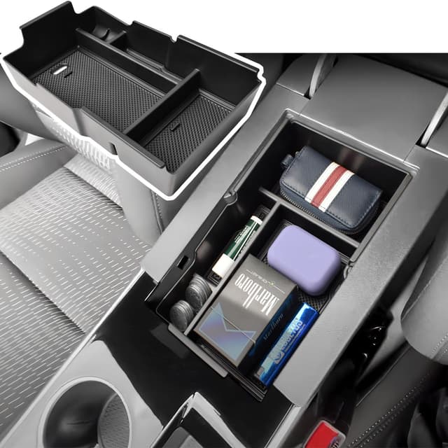 EDBETOS 2025 Equinox Center Console Organizer Compatible with Chevy Equinox 2025 LT/RS/ACTIV Armrest Storage Box Interior Pallet Insert Tray Secondary Accessories, Middle Console Tray, Not for EV