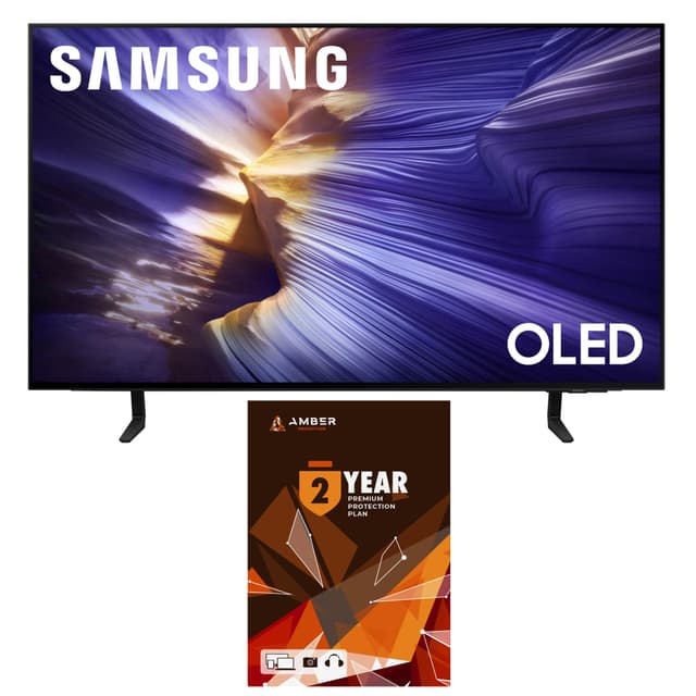 Samsung QN42S90FAEXZA 42 Inch 4K OLED Smart TV (2025) with Dolby Atmos and 2 Year Amber Protection Plan