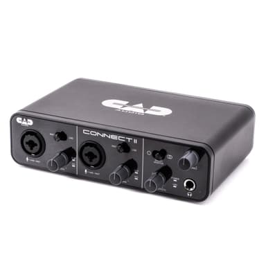 CAD Audio CX2 2x2 USB Audio Interface – 24-Bit/96kHz, Dual XLR Combo Inputs, Phantom Power