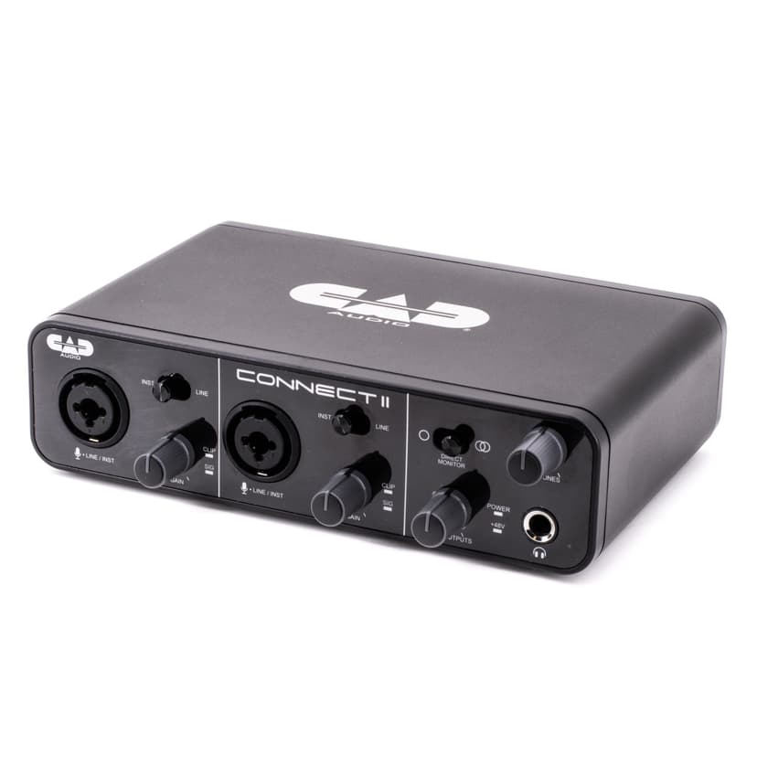 CAD Audio CX2 2x2 USB Audio Interface – 24-Bit/96kHz, Dual XLR Combo Inputs, Phantom Power
