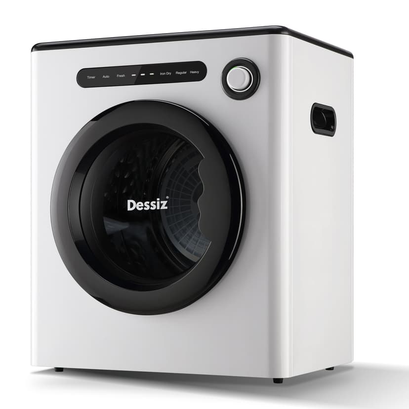 Dessiz 1.6 Cu.Ft.,11LBS Compact Dryer 950W Portable Clothes Dryer Machine with Stainless Steel Drum and Exhaust Hose,Dryer for RVs, Apartments,Dorm Rooms- Quiet, Sturdy,Easy to Use and LED Display