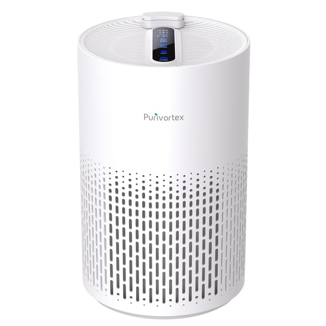 Purivortex Air Purifiers for Home, Quiet HEPA Air Filter for Pollen, Smoke, Dust, Pet Dander, Odor, Hair, Covers Up to 880 Sq Ft (Model: PX500 White with Fragrance Sponge)
