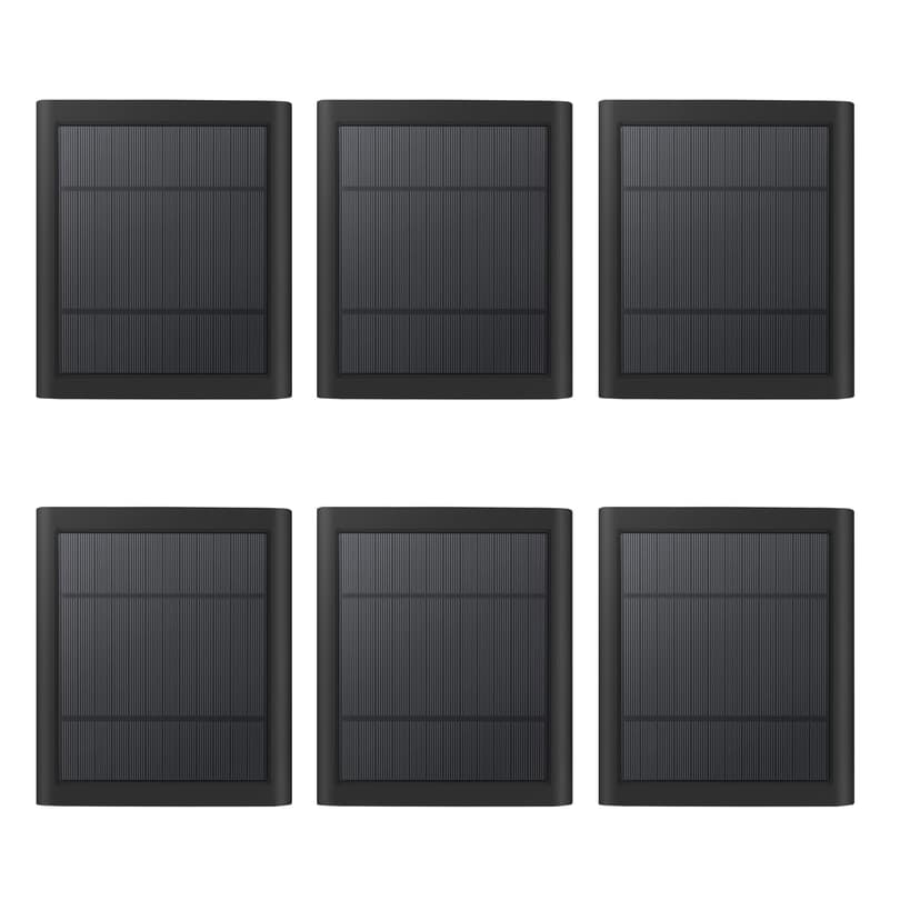 USB-C to Ring Barrel Plug 6Pack 4W Solar Charger for Ringing Spotlight & Stick Up Outdoor Cam, Black, High Efficiency, 10FT/3M Long Cable with IP65 dustproof and Waterproof