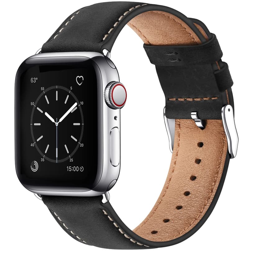 SUNFWR Leather Bands Compatible with Apple Watch Band 41mm 40mm 38mm 42mm(series 11 10) for Men Women, Top Grain Genuine Leather Replacement Strap for iWatch SE 3 2 1, Series 11 10 9 8 7 6 5 4 3 2 1