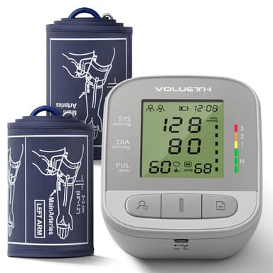 VOLUETH Upper Arm Blood Pressure Cuff, Blood Pressure Monitor for Kids & Adult, Small Cuff 7"-9",Medium/Large Cuff 9"-17",Perfect for Health Monitoring