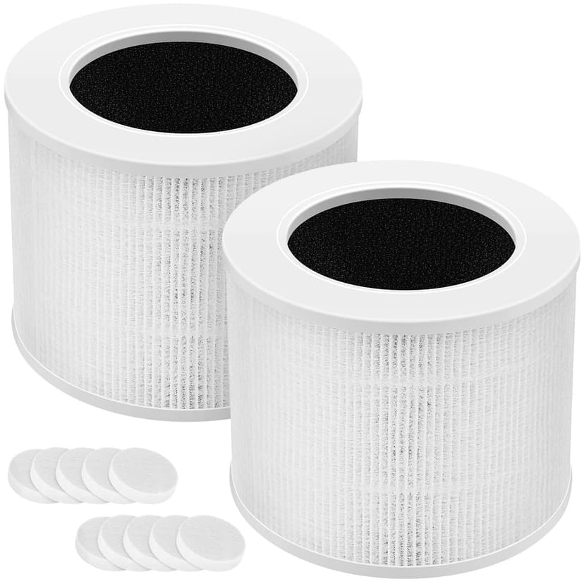 Core Mini Replacement Filter Compatible with LEVOIT Core Mini Air Purifier,Core Mini-P, Replace Part #Core Mini-RF, 2 Filter & 10 Fragrance Sponge