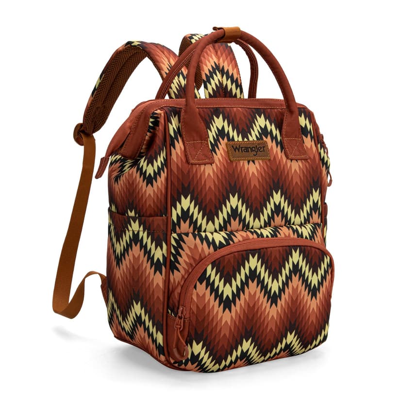 Montana West Wrangler Aztec Callie Diaper Bag Backpack with Stroller Straps Multifunction Baby Travel Bag WG2211-9110BR