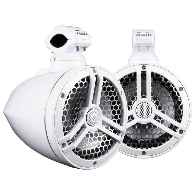 Skar Audio SK65M-TWR 6.5" 2-Way Marine Full Range 320 Watt Coaxial Tower Speakers, Pair (White)