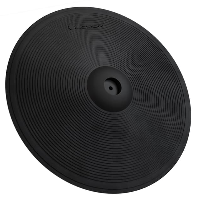 Lemon 18” Triple-Zone Electronic Crash/Ride Cymbal Pad with Choke – Large 3-Zone Ride with Bell for Electronic Drum Kits