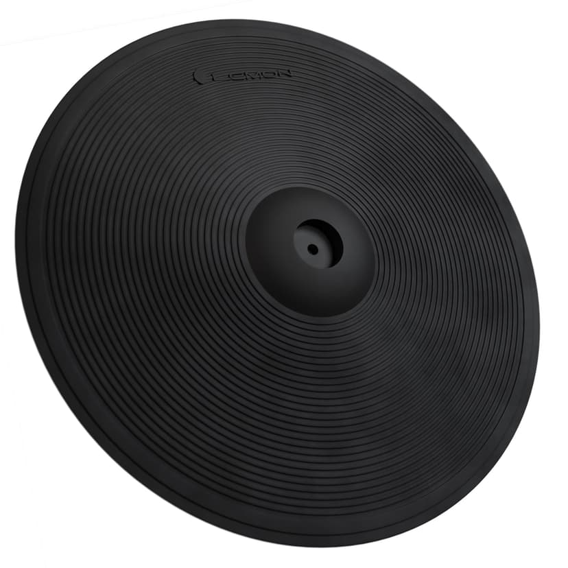 Lemon 18” Triple-Zone Electronic Crash/Ride Cymbal Pad with Choke – Large 3-Zone Ride with Bell for Electronic Drum Kits