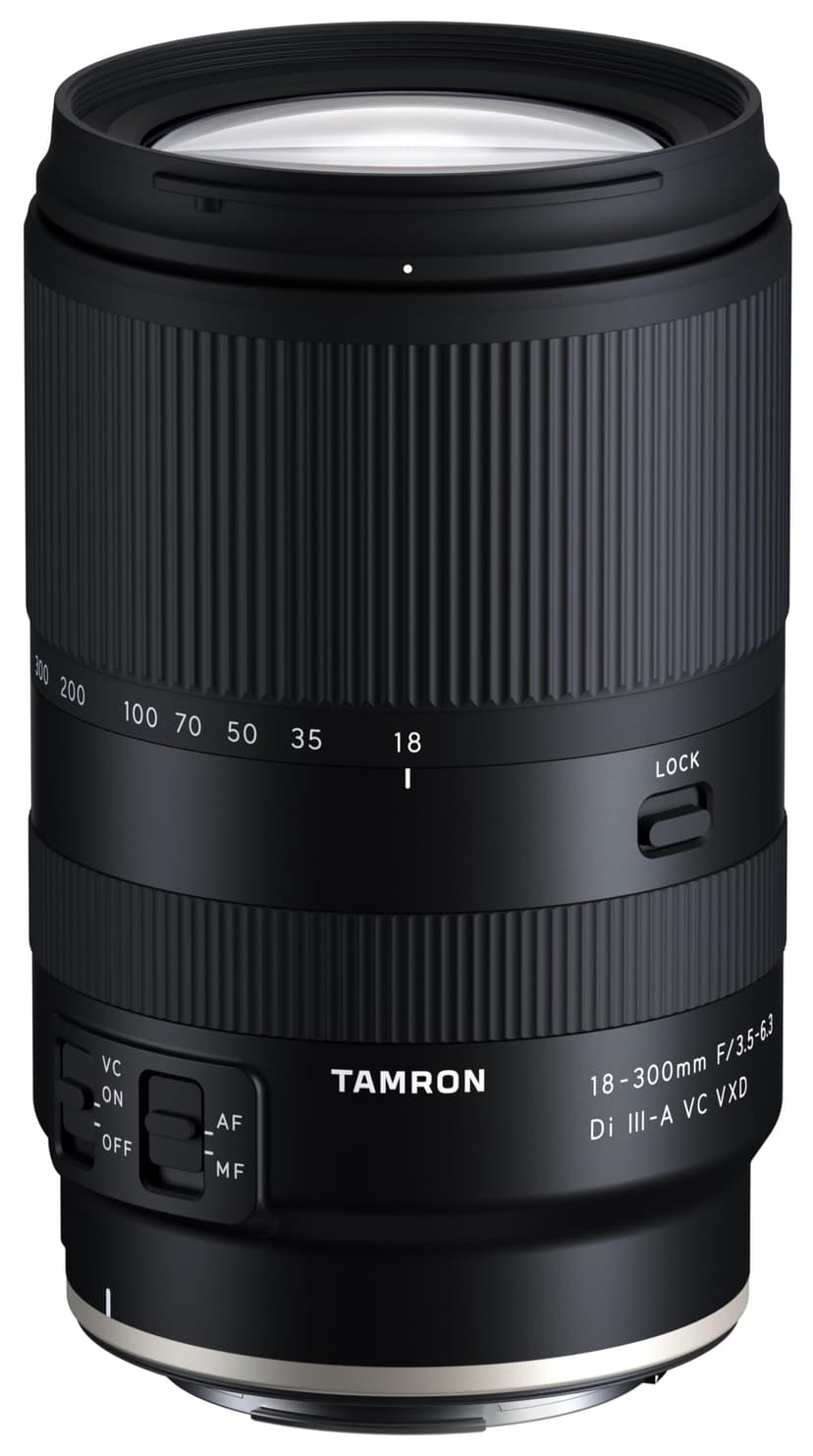 Tamron 18-300mm F/3.5-6.3 Di III-A VC VXD Zoom Lens - All-in-One Versatile Range - Vibration Compensation System - Canon R APS-C Mirrorless - Black - Travel, Wildlife, Sports, Portrait Photography